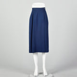 XS 1940s Pendleton Navy Blue Skirt