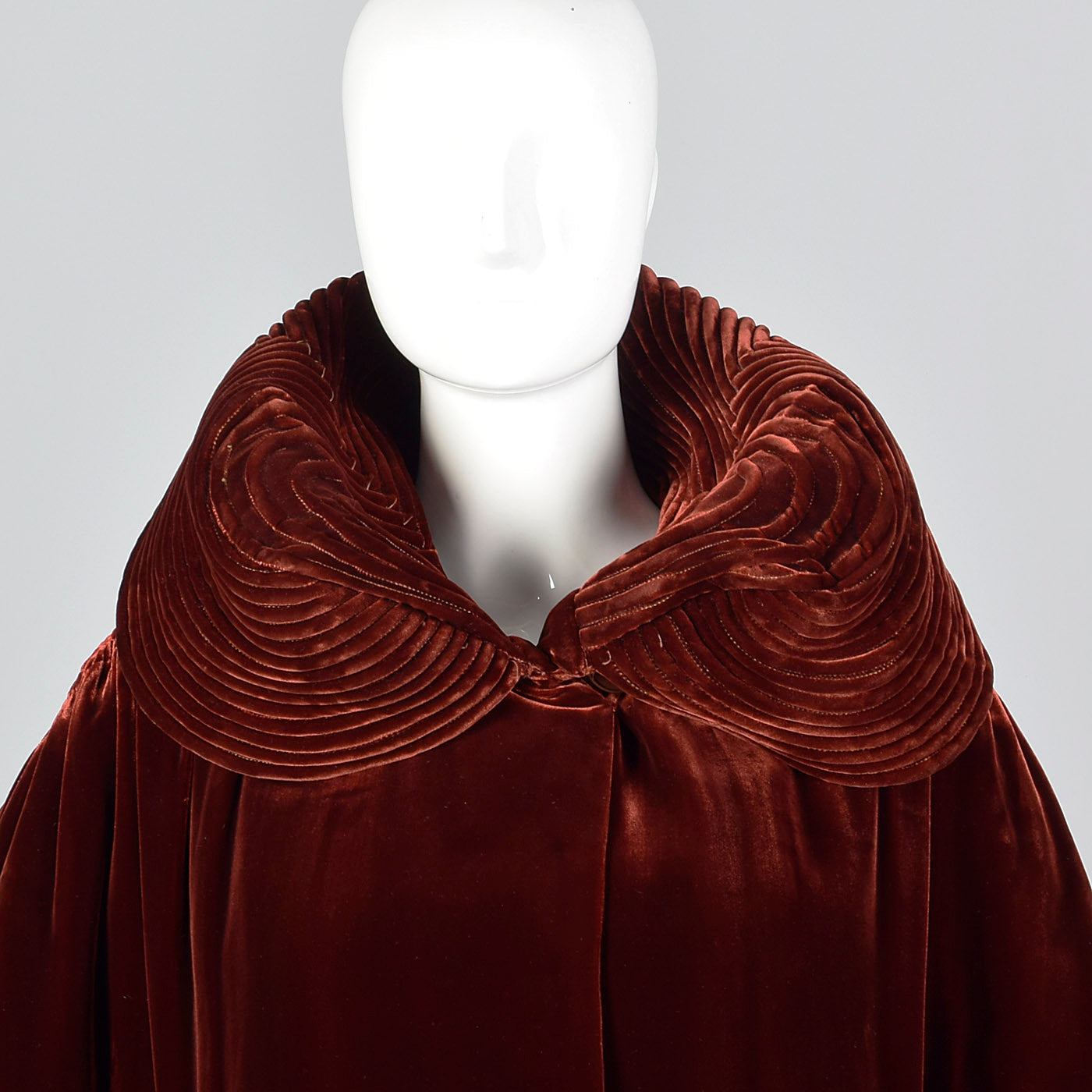 Incredible Art Deco Opera Coat with Portrait Collar & Bishop Sleeves