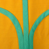 1960s Yellow Dress with Purple Floral Appliques