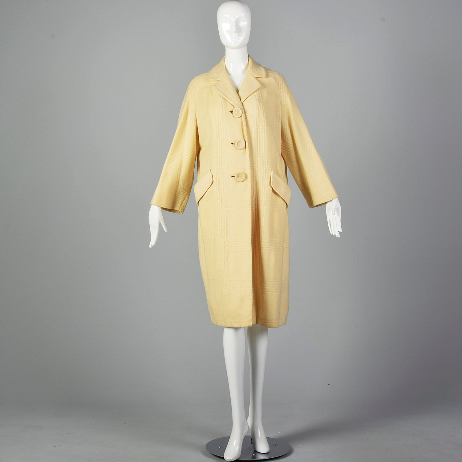 Small 1950s Cream Winter Coat