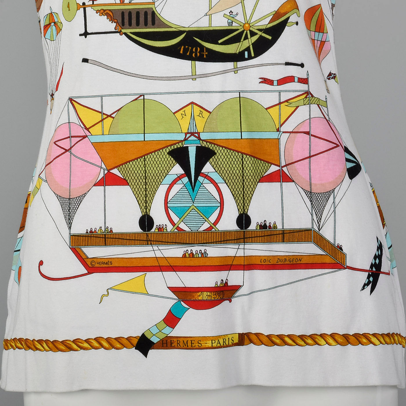 2000s Hermes Airship Print Tank Top