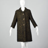 1960s Black Mohair Coat