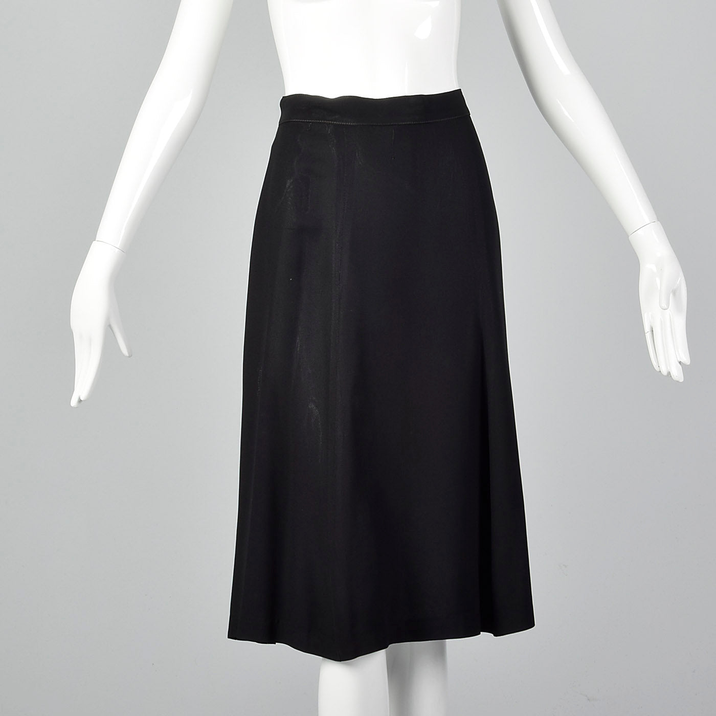 1940s Black Short Sleeve Blouse and Skirt Set