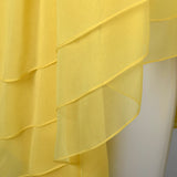 Elegant 1970s Travilla Yellow Silk Chiffon Dress
