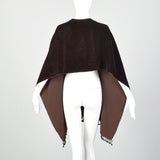 Late 1930s-Early 1940s Brown Velvet Beaded Wrap