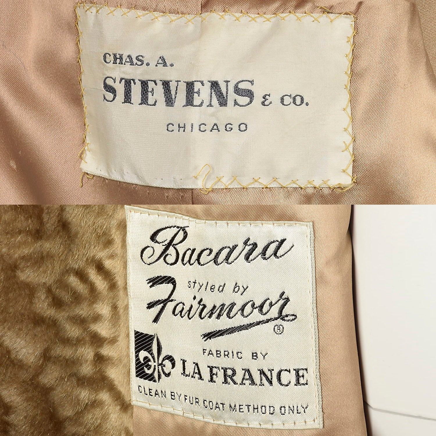 XL 1950s Faux Fur and Real Fur Coat