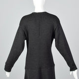 1970s Lilli Ann I. Magnin Gray Sweater Dress