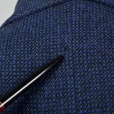 1950s Blue and Black Plaid Blazer