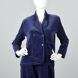 1980s Sonia Rykiel Velour Knit Set in Blue