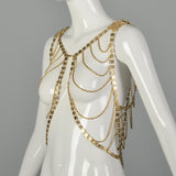 OSFM 1970s Trifari Chain Vest Gold Tone Sexy Fetish Jewelry
