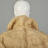 OSFM 1950s Blonde Mink Fur Cape Shawl Collar Stole Warm Winter Wrap
