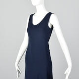1990s Mary McFadden Maxi Dress with Tie Back Waist