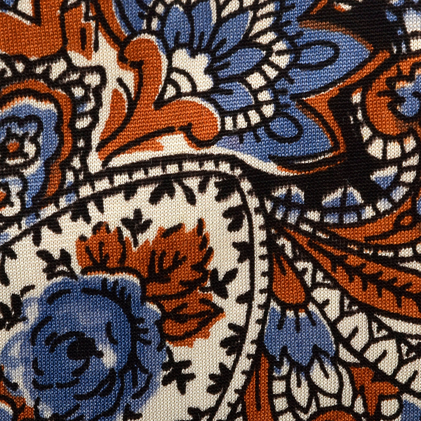 1940s Paisley Print Dress in Jersey Knit
