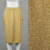 Medium St John Collection 1990s Gold Knit Skirt