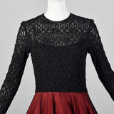 1990s Red and Black Cocktail Dress