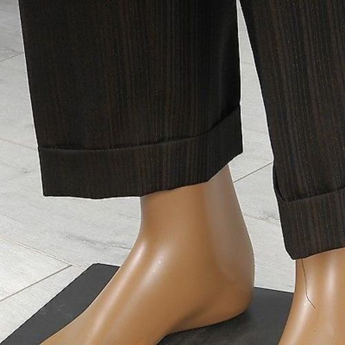 1960s Mens Black and Brown Stripe Sharkskin Suit