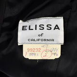 Medium 1960s Deadstock Black Sequin Dress