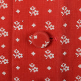 1950s Lanz Red Cotton Fit and Flare Dress