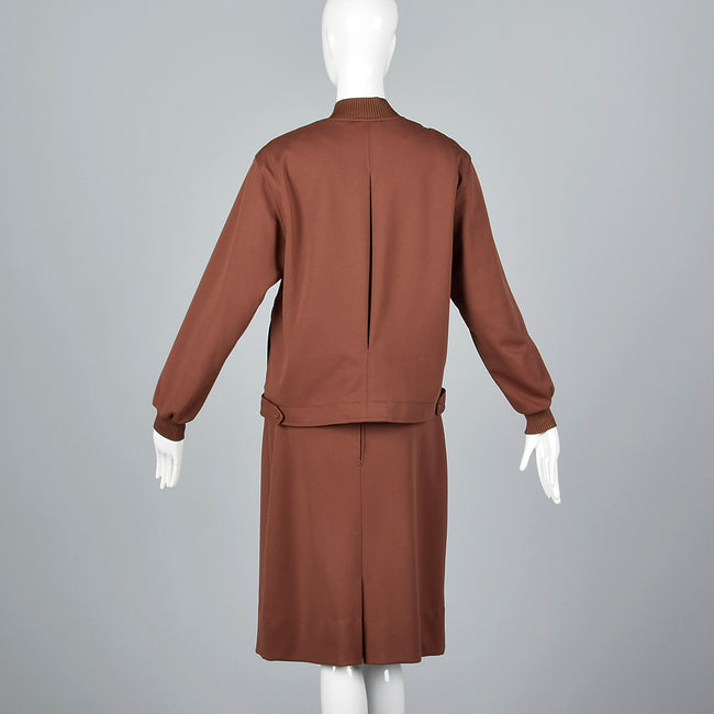 1970s Givenchy Sport Two Piece Set with Ribbed Knit Trim