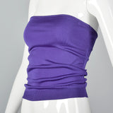 1970s Anne Klein Purple Tube Top