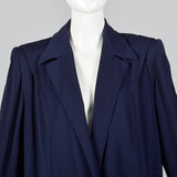 1940s Navy Blue Gabardine Coat