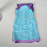 Small 1960s Dress Geoffrey Beene Purple Mini Linen Shift Sleeveless Space Age Mod Designer Dress