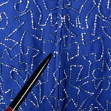 1990s Beaded Blue Blouse