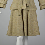 1970s Anne Klein Tweed Safari Style Suit