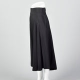 1950s Black Pleated Waistband Skirt