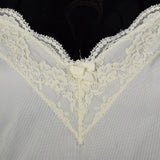 1970s Off White Camisole with Lace Trim