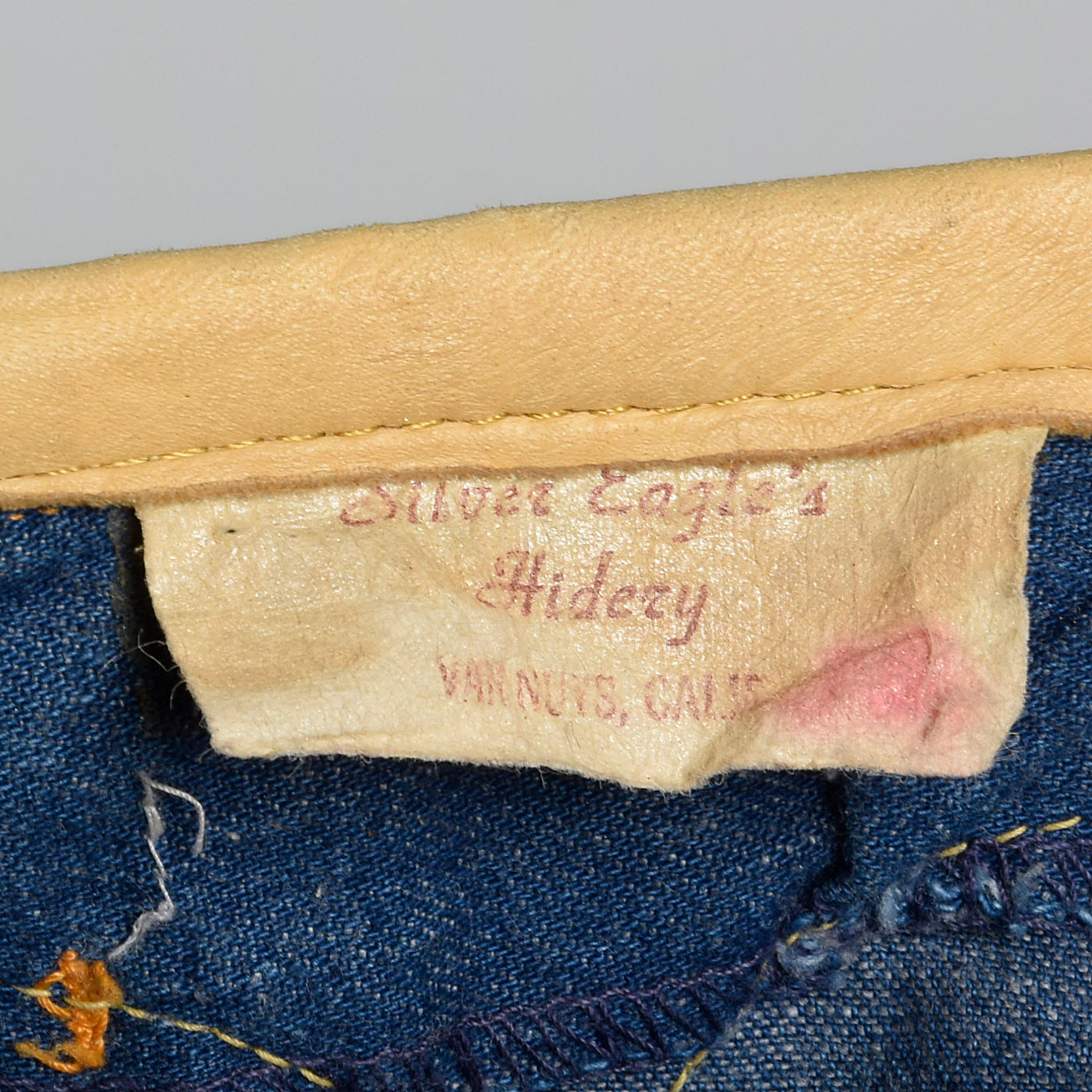 1970s Mens Bell Bottom Jeans with Lace Up Waist