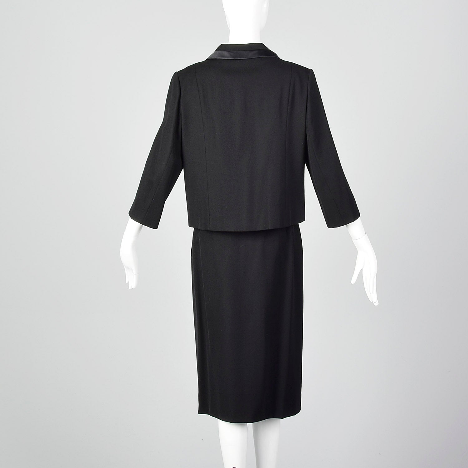 1960s Mod Black Skirt Suit
