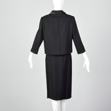 1960s Mod Black Skirt Suit