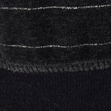 Large 1990s Sonia Rykiel Grey Velour Sweater with Metallic Silver Stripes