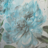 1950s Blue Floral Border Print Dress with Bubble Hem