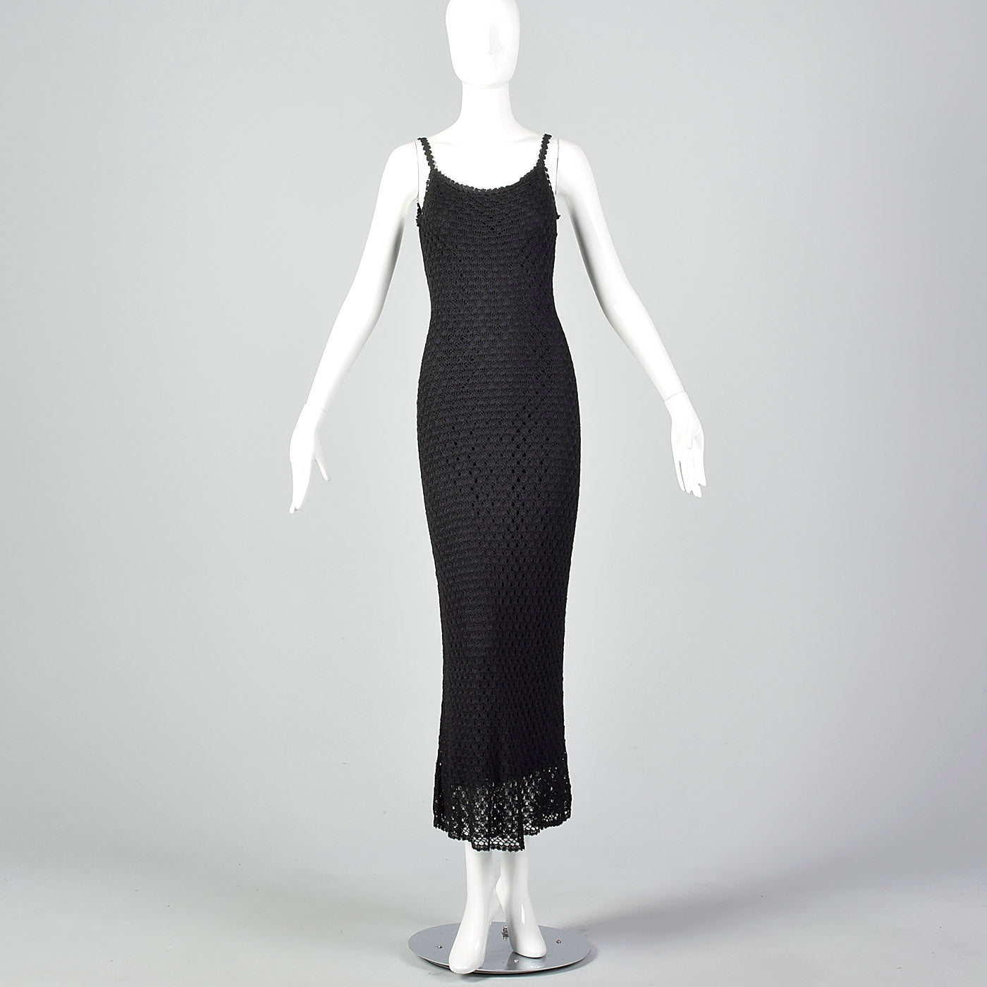 1990s Cache Black Crochet Dress 1990s Cache Black Crochet Dress