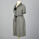 1950s Black and White Gingham Dress