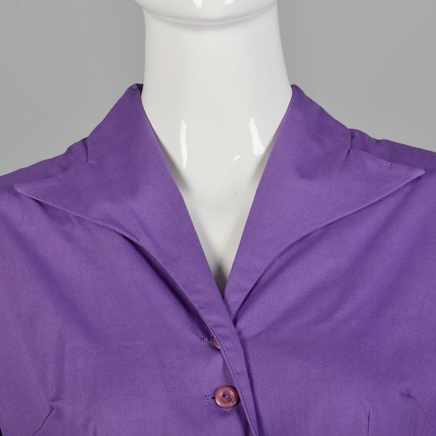 XS-Small 1950s Purple Shirtwaist Day Dress