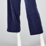 1980s Sonia Rykiel Velour Knit Set in Blue