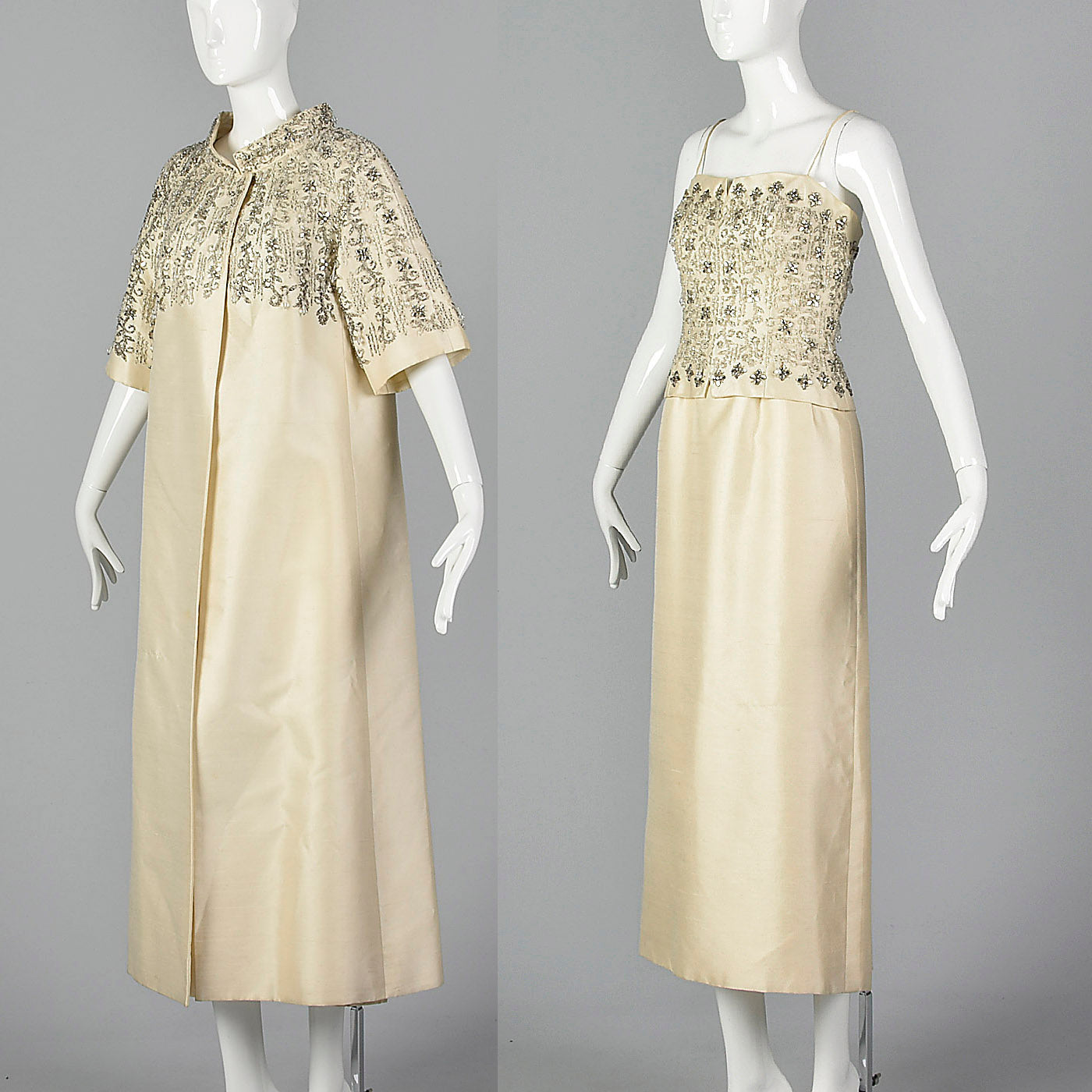 VINTAGE 1960s EVA GABOR ESTEVEZ BIAS-CUT CUT OUT BACK WITH RHINESTONE –  Vintage Clothing & Fashions | Midnight Glamour
