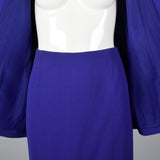 1990s Emanuel Ungaro Parallele Purple Skirt Suit
