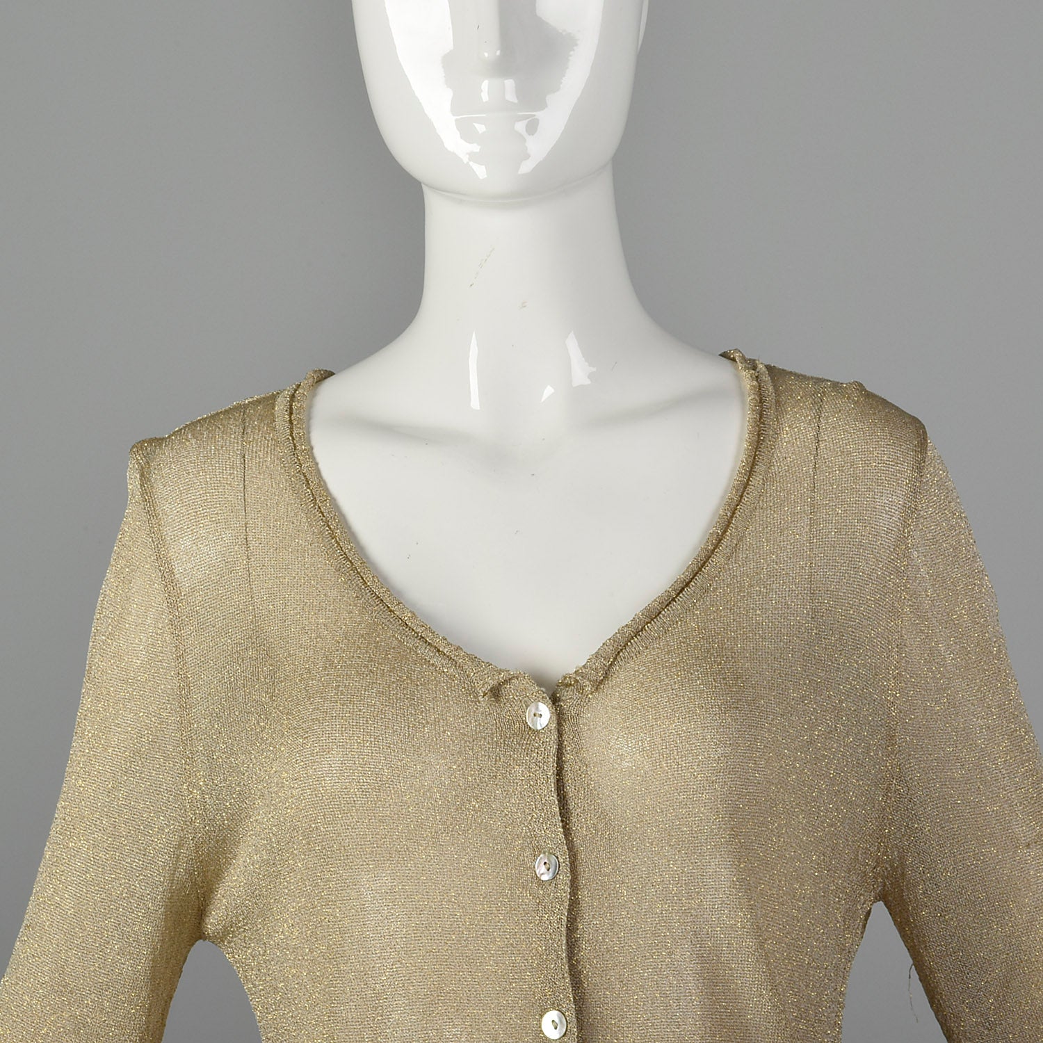 Dries Van Noten Gold Lightweight Cardigan