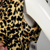 Medium 1960s Leopard Jumpsuit Rayon Velvet Palazzo Sexy Loungewear