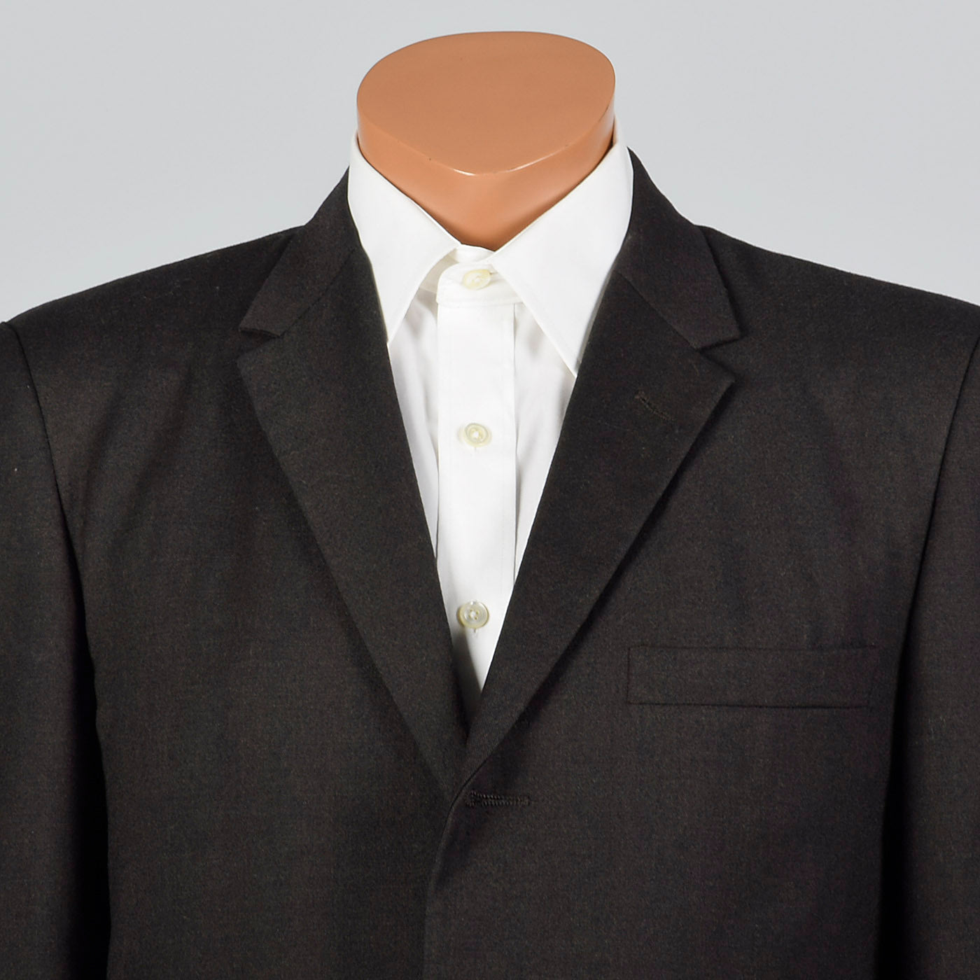 1960s Mens Brown and Black Two Piece Suit