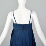 1990s DKNY Denim Babydoll Mini Dress