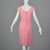 1960s Lilli Diamond Deadstock Pink Wiggle Dress and Jacket Set