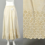 Medium 1900s Petticoat Cotton Skirt Victorian Lace