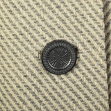 Large 1950s Swing Coat Gray Herringbone Stripe Wool Tweed Peter Pan Collar Winter Outerwear