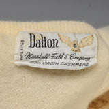 1950s Cashmere Sweater with Lace Inserts