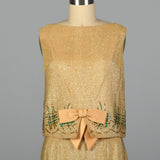 1960s Gold Lurex Skirt Set